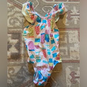 Rufflebutts Icecream One Piece Swimsuit Girls Size 5